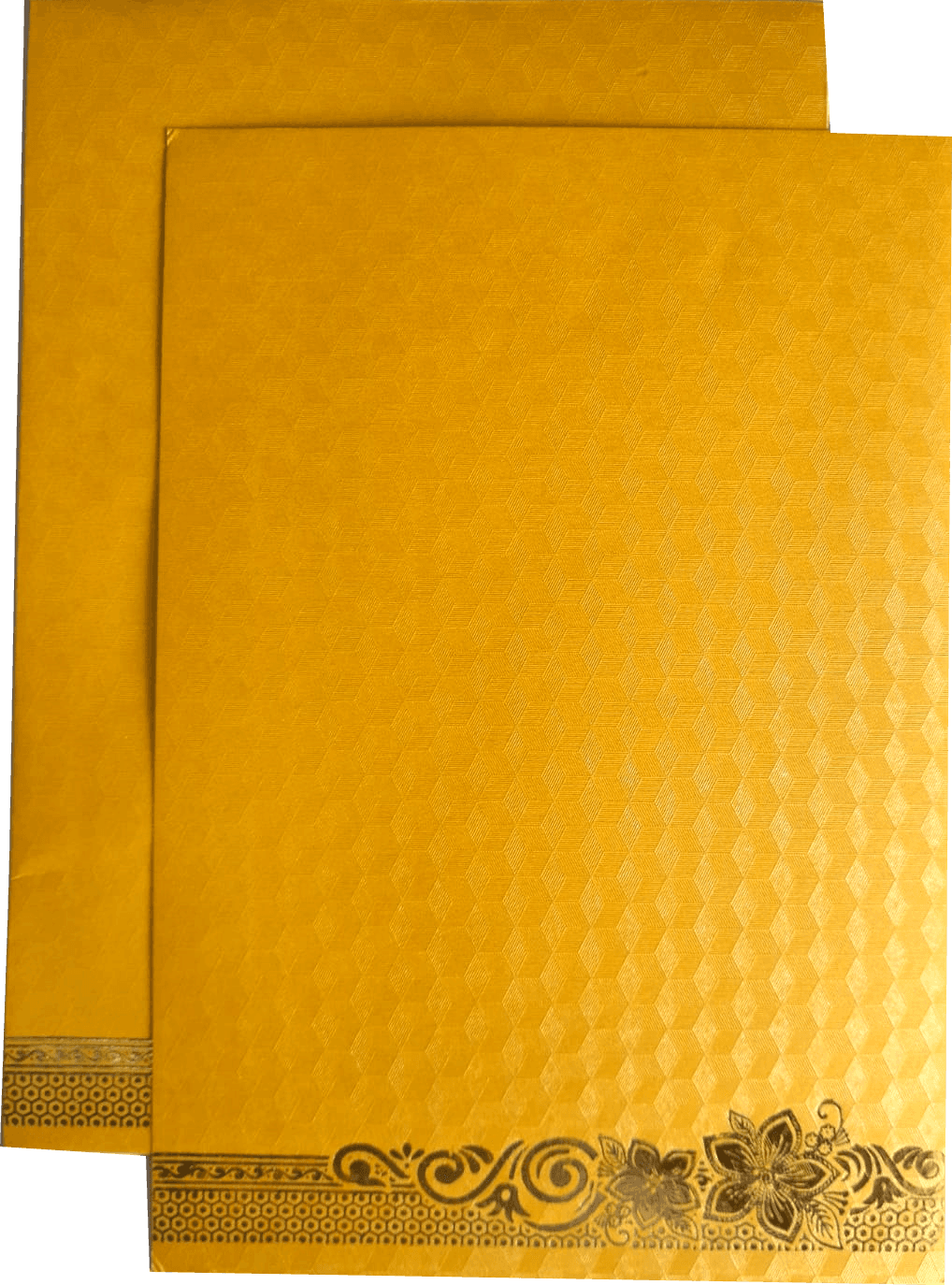 Single Yellow Card — wedding invitation card